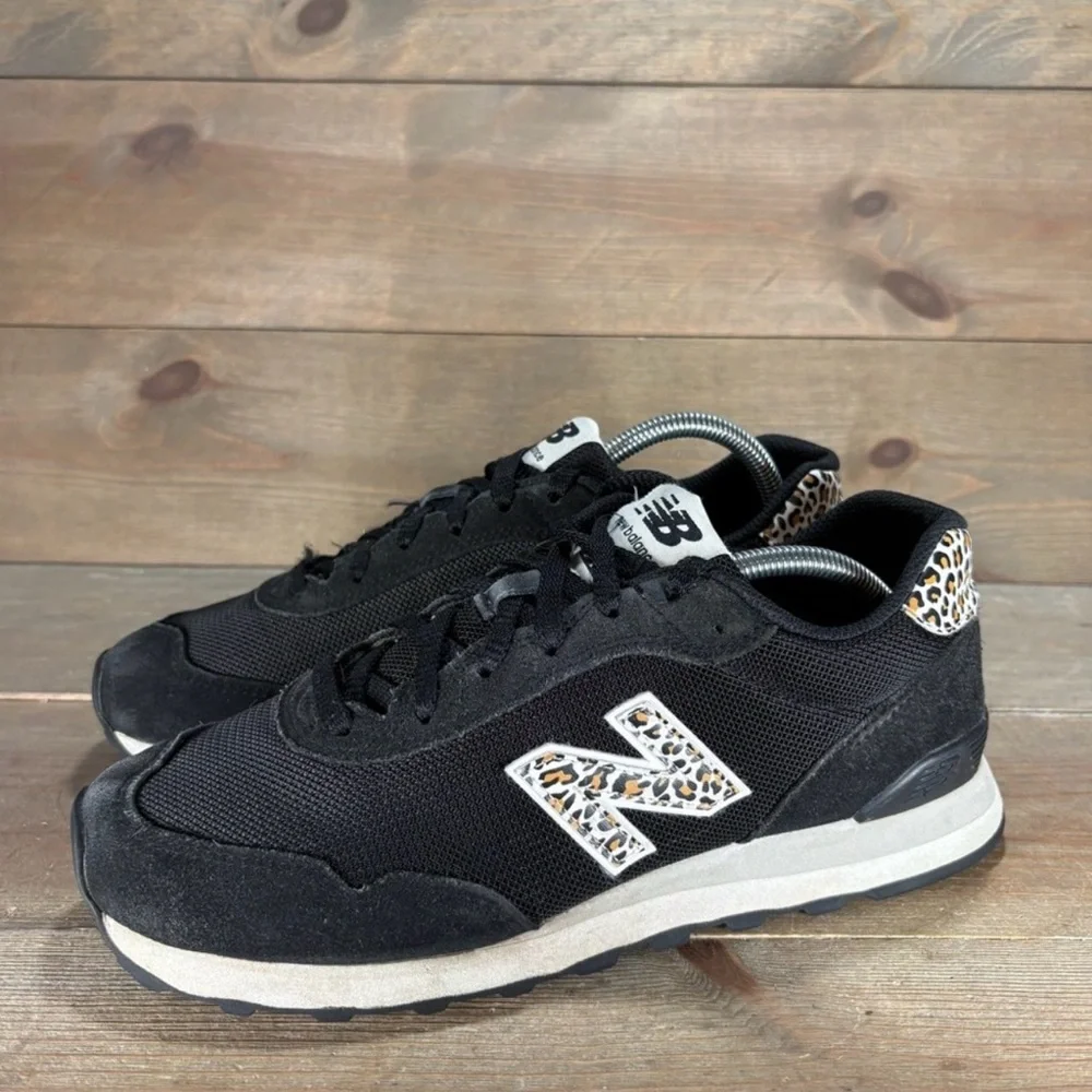 New balance 515 womens size 10 shoes black leopard print running sneakers - Picture 2 of 3